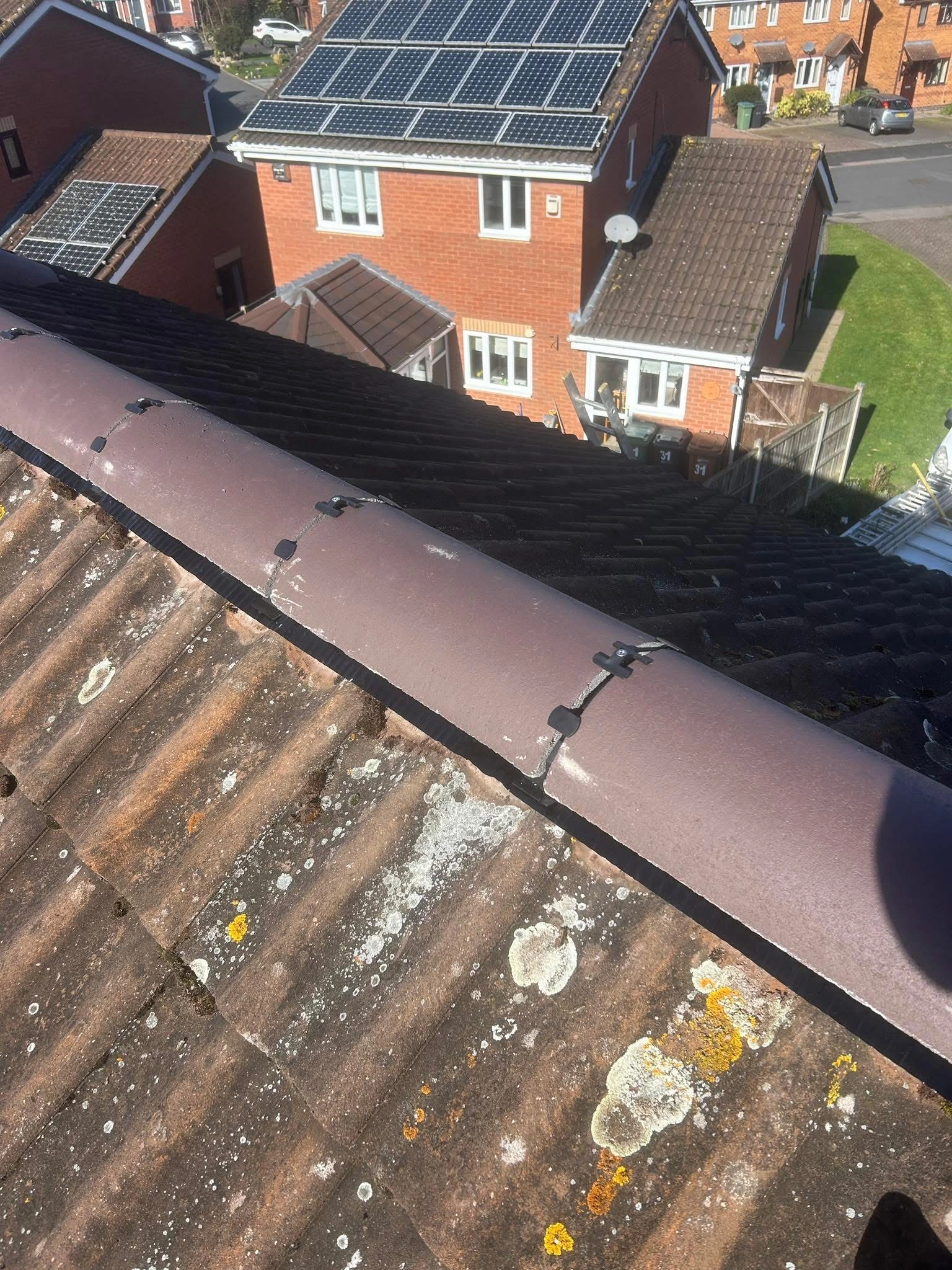 Freshly finished flat roof detail